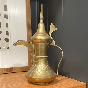 Vintage Brass Coffee Pot - Kuwait Middle Eastern Dallah